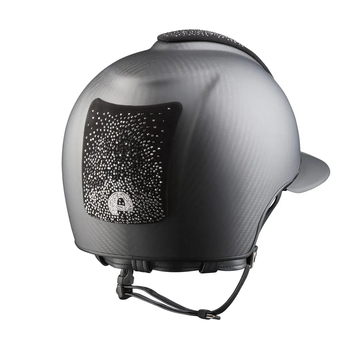KEP E-LIGHT Carbon-Reithelm / Mattschwarz / Nebula Schwarz & Silber / Polo