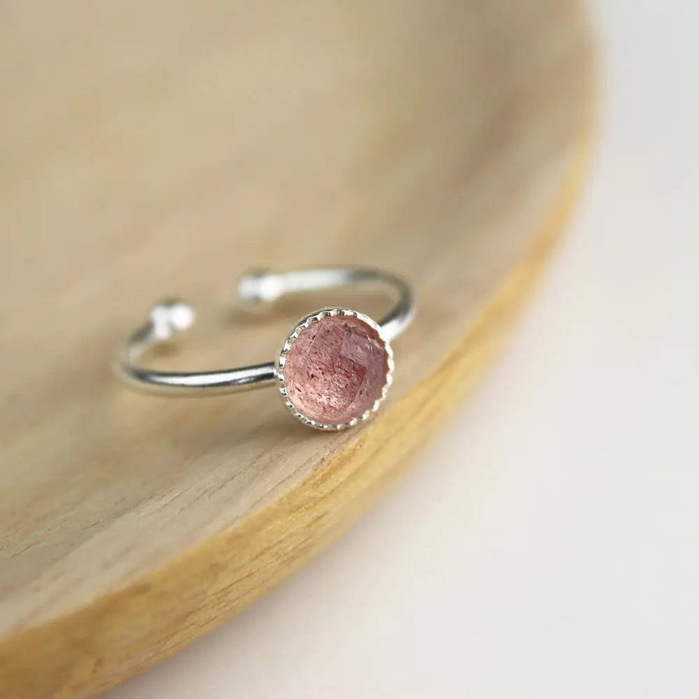 Ring Erdbeerquarz | 925er Silber