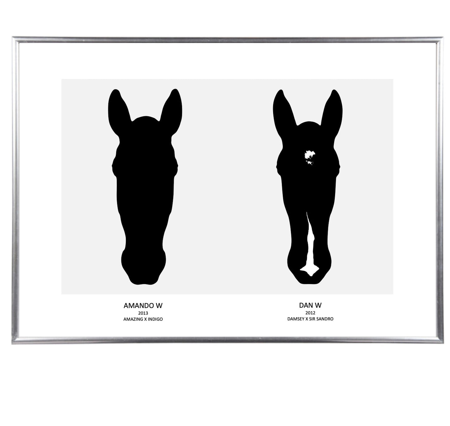 Bild mit zwei (oder mehr) Portraits inkl. Druck und Rahmen - 50 x 70cm