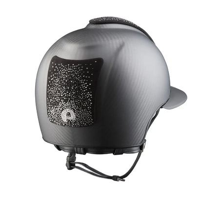 KEP E-LIGHT Carbon-Reithelm / Mattschwarz / Nebula Schwarz & Silber / Polo