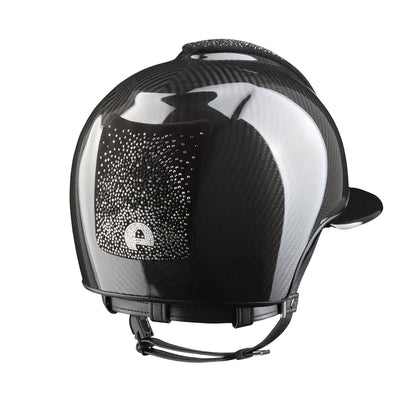 KEP E-LIGHT Carbon-Reithelm / Glossy Black / Nebula Schwarz & Silber / Polo