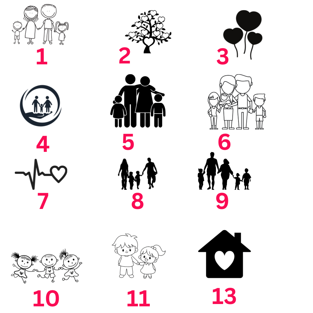 Halskette Love Family individuell graviert