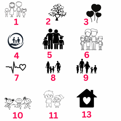 Halskette Love Family individuell graviert