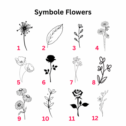 Halskette Love Flower individuell graviert