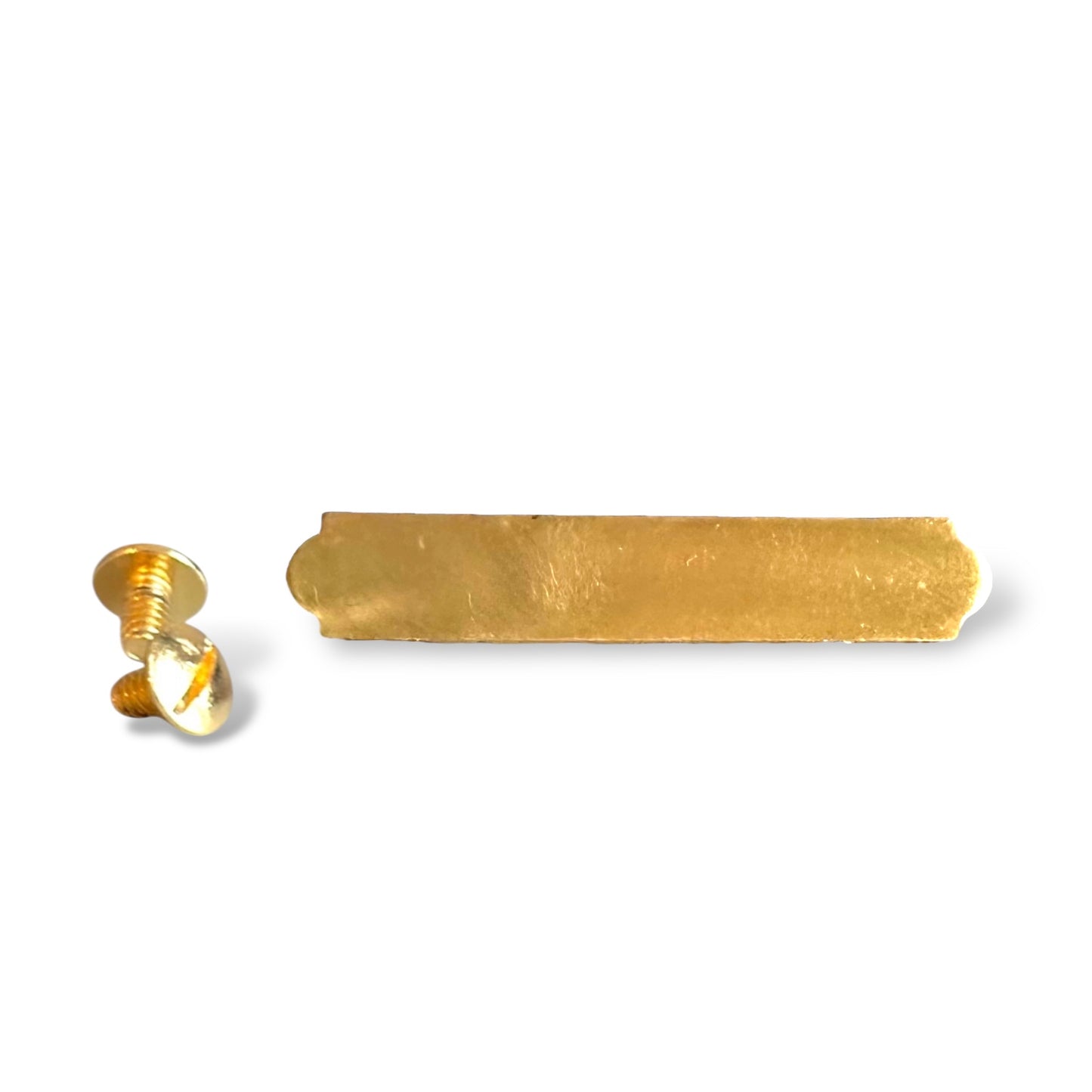 Messing Namensplättchen individuell graviert 6.5x1.1cm