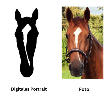 Individuelle Equidenpasshülle Portrait inkl. Erstellung Portrait