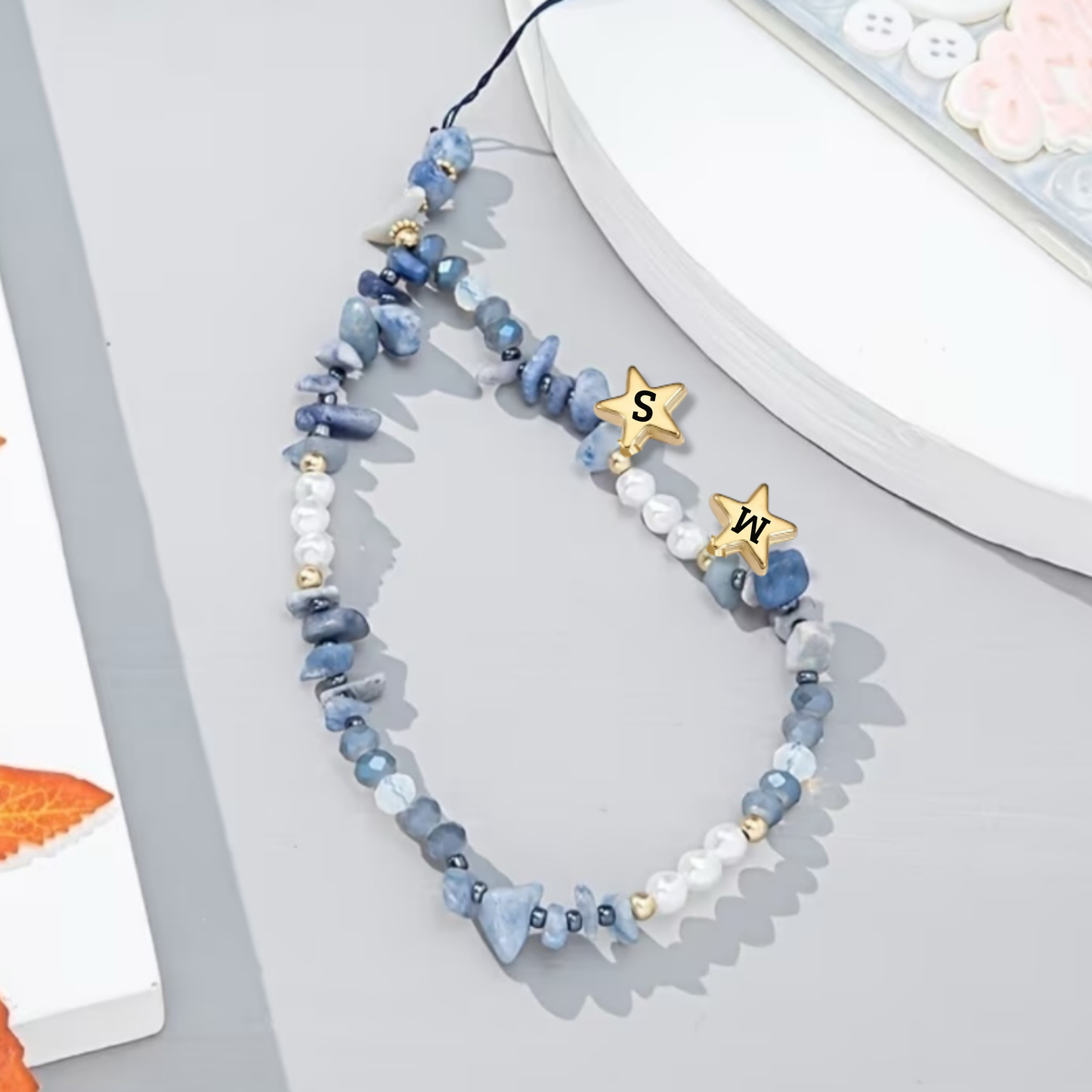Handykette Bluelagoon mit individueller Gravur