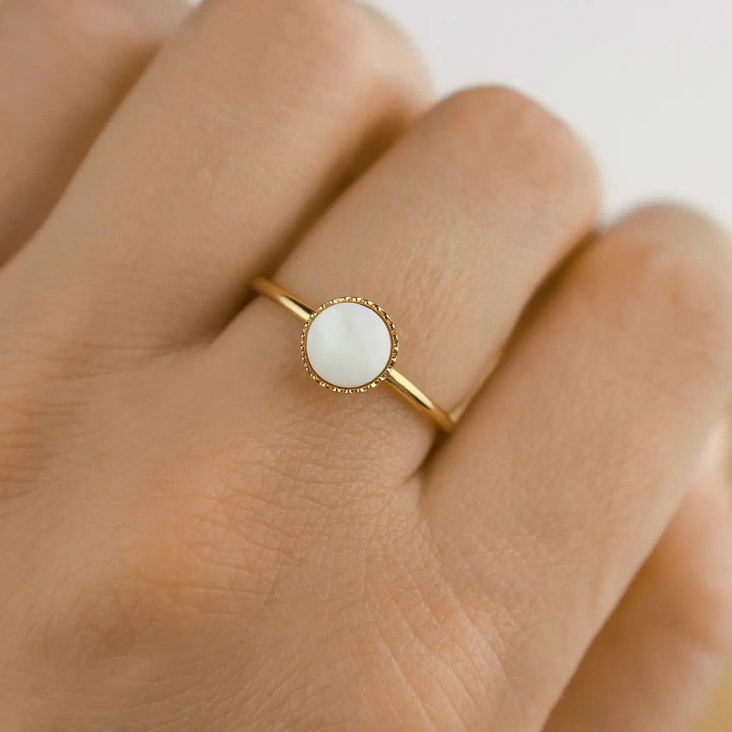 Ring Perlmutt | 18Karat Vergoldung