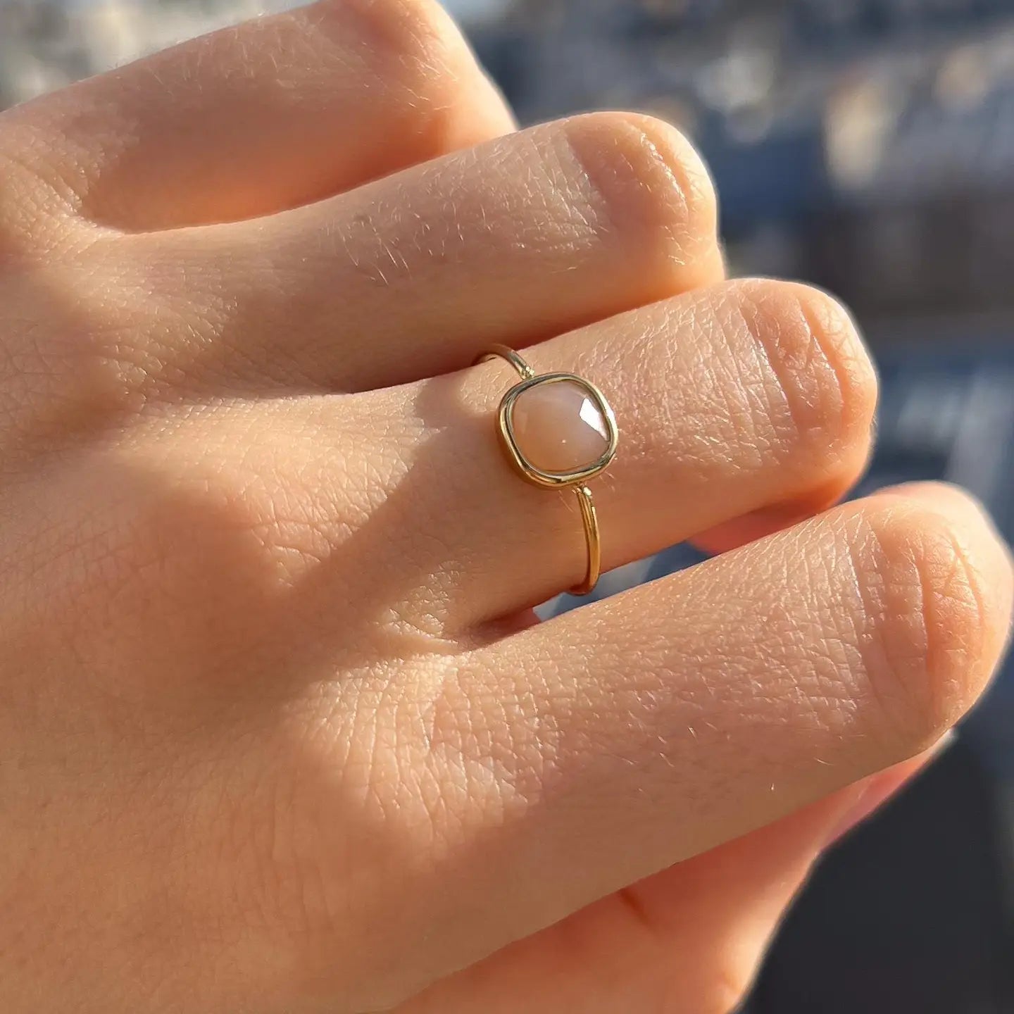 Ring Yuna | Halbedelstein Rosenquartz