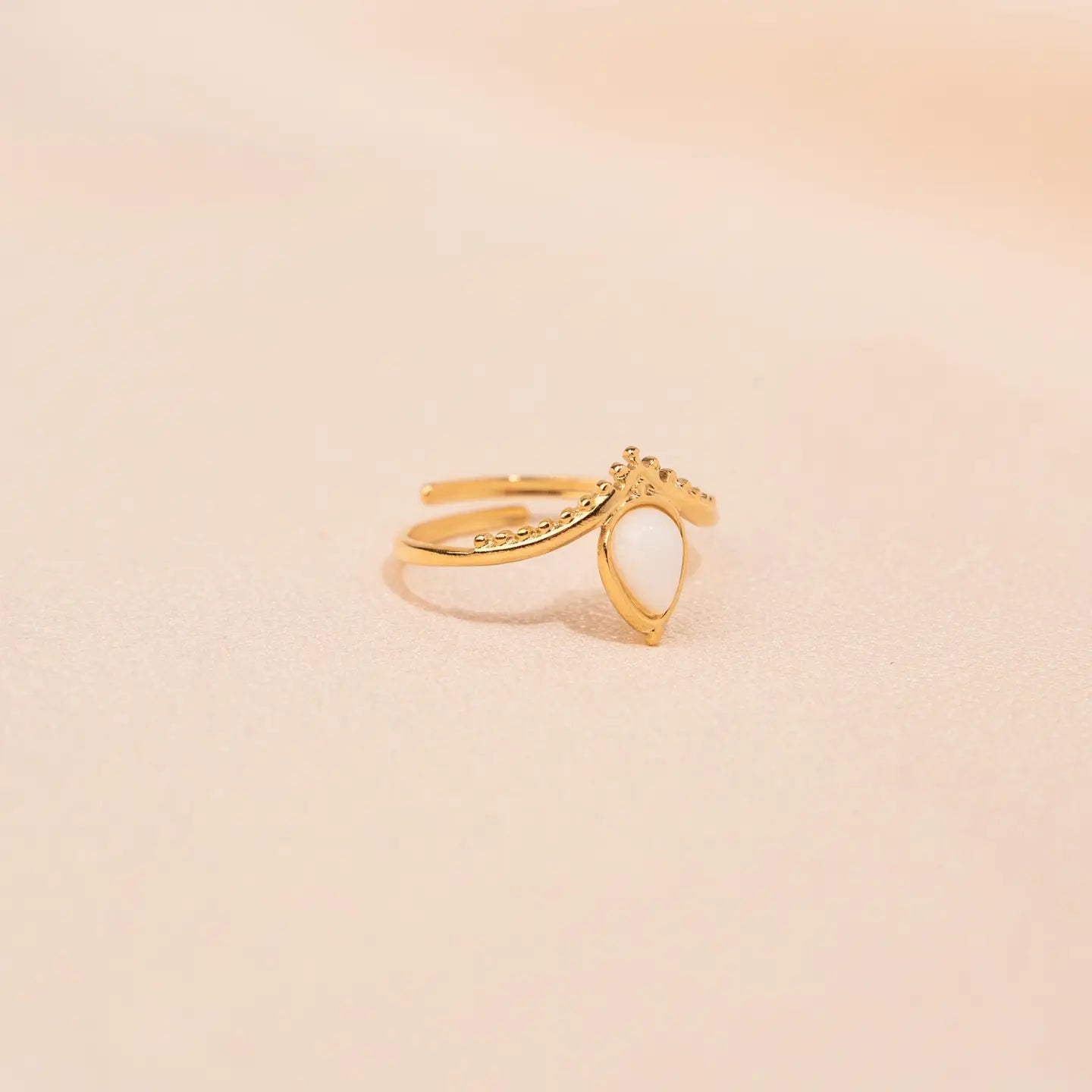 Ring Alba | Weisser Achat