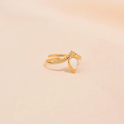 Ring Alba | Weisser Achat