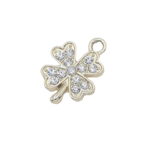 Glitzer Kleeblatt Charm
