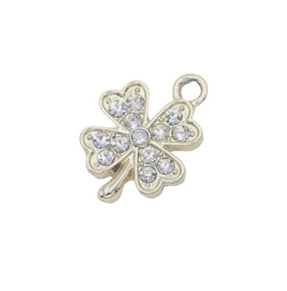 Glitzer Kleeblatt Charm